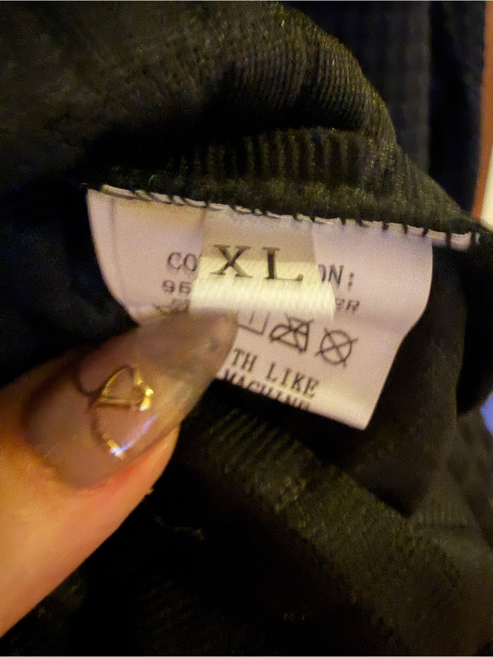 Black 'Game Day' Waffle-Knit Hoodie with Football Graphic Size XL BNWOT - Picture 6 of 7